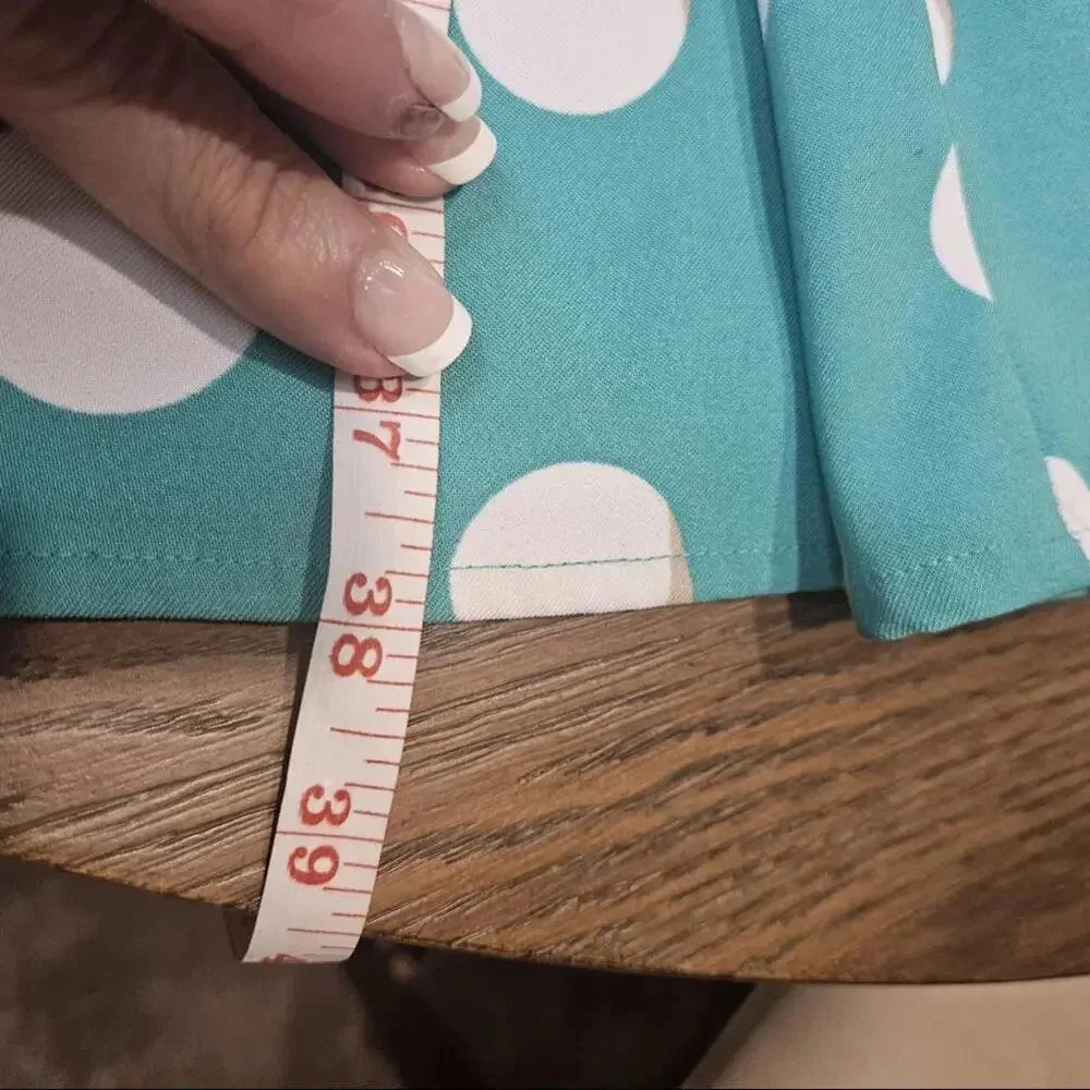 AGB Teal Polka Dot Midi Dress